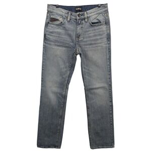 Rank 45 Straight Leg Jeans Mens 32x32 Light Wash Blue Denim Stretch